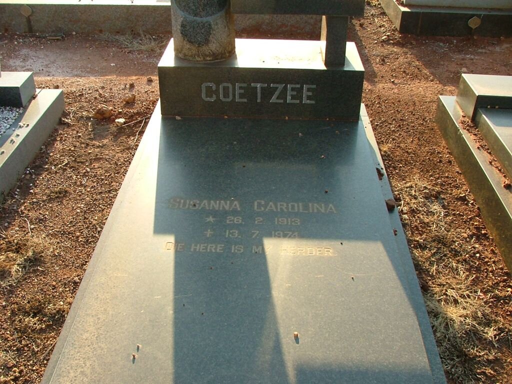 COETZEE Susanna Carolina 1913-1974