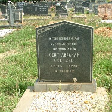 COETZEE Gert Abraham 1917-1968
