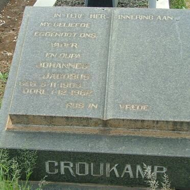 CROUKAMP Johannes Jacobus 1908-1962