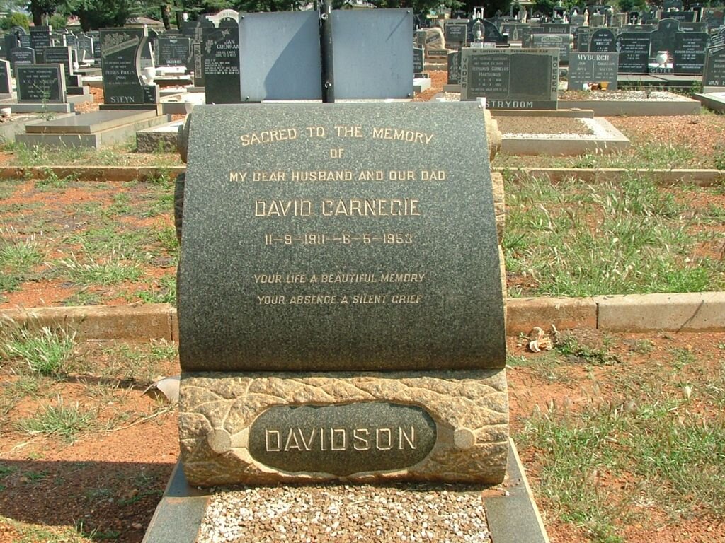 DAVIDSON David Carnegie 1911-1953