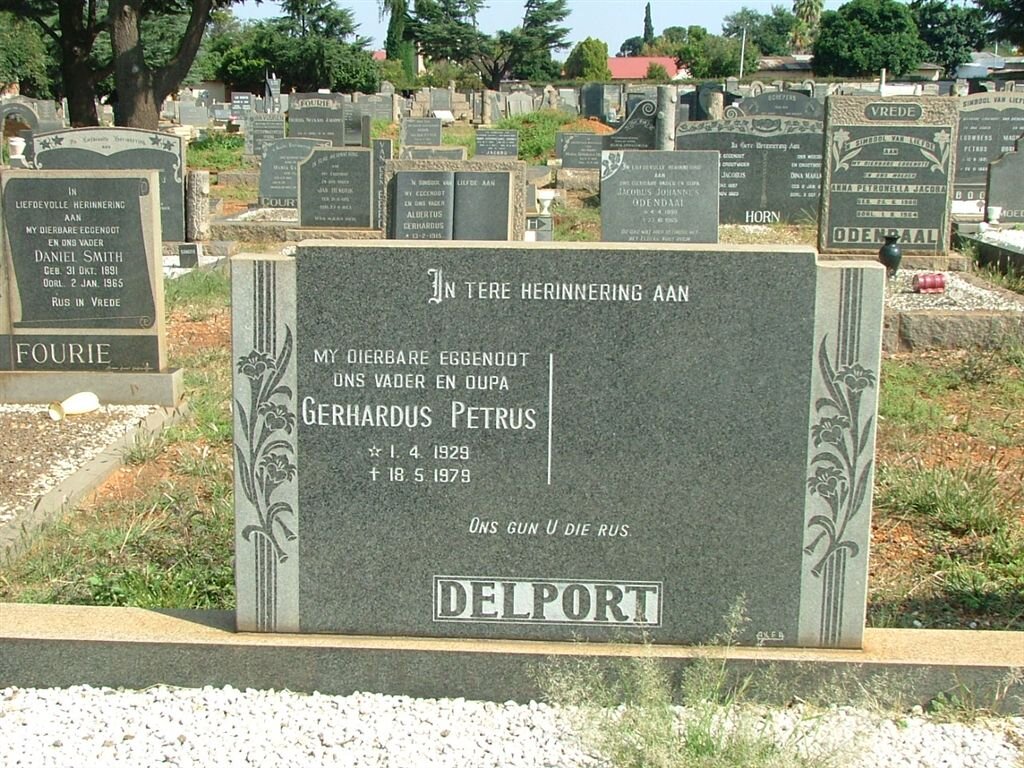 DELPORT Gerhardus Petrus 1929-1979