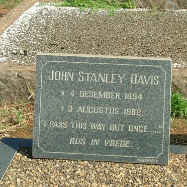 DAVIS John Stanley 1894-1982