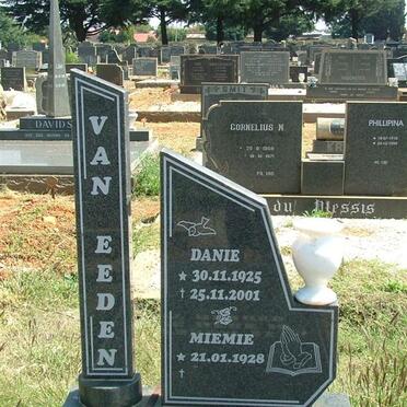 EEDEN Danie, van 1925-2001 &amp; Miemie 1928-