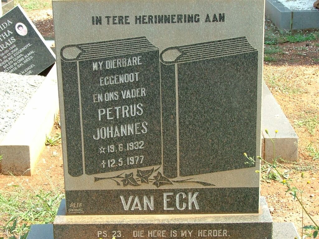 ECK Petrus Johannes, van 1932-1977