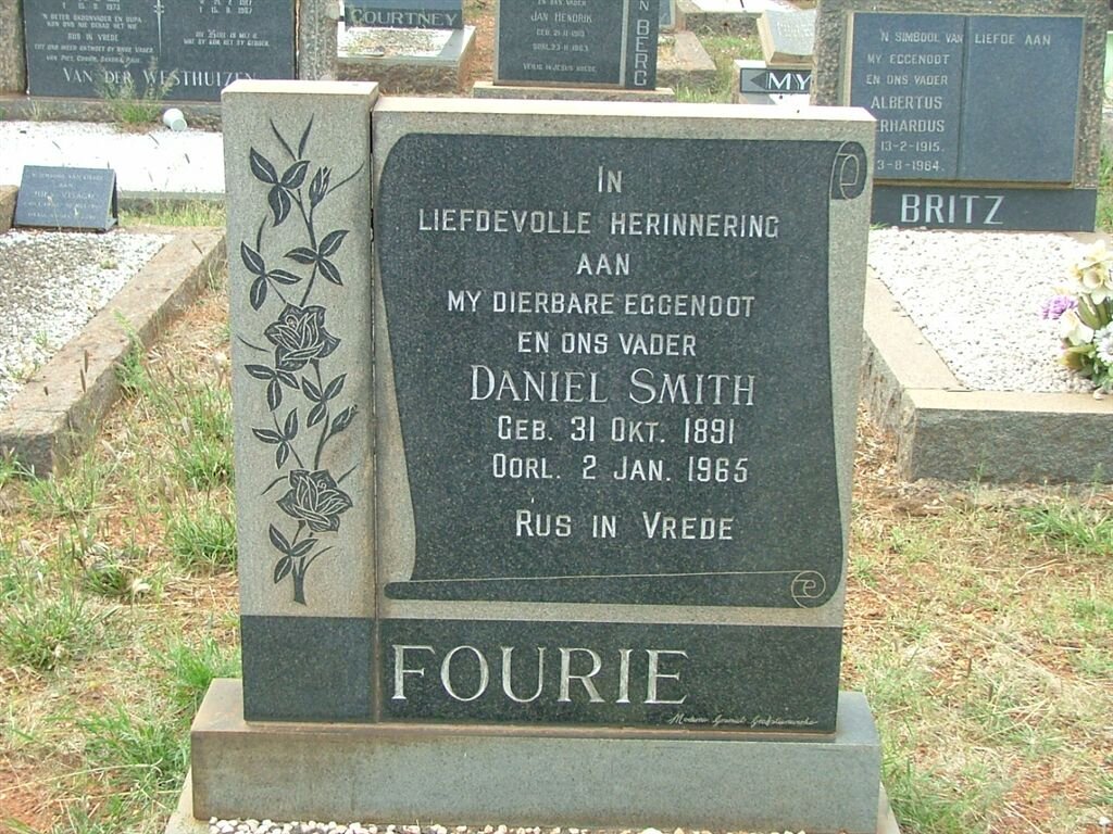 FOURIE Daniel Smith 1891-1965