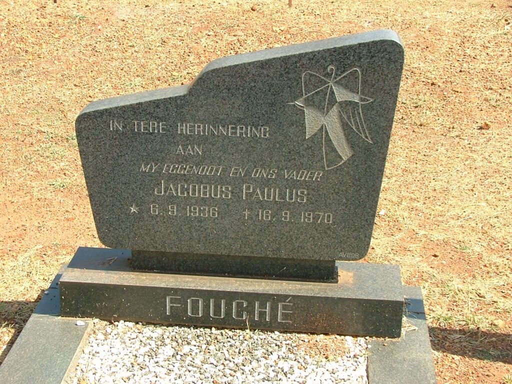 FOUCHÉ Jacobus Paulus 1936-1970