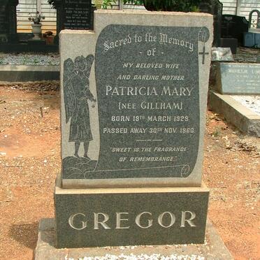 GREGOR Patricia Mary nee GILLHAM 1929-1960