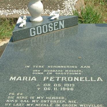 GOOSEN Maria Petronella 1913-1996