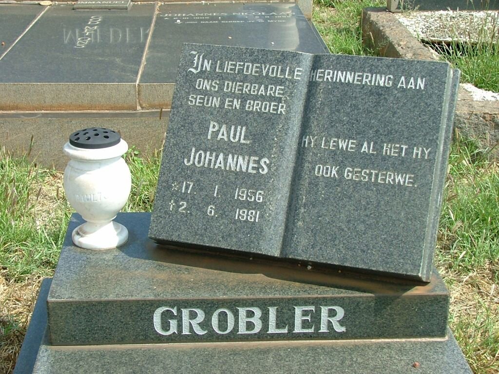 GROBLER Paul Johannes 1956-1981