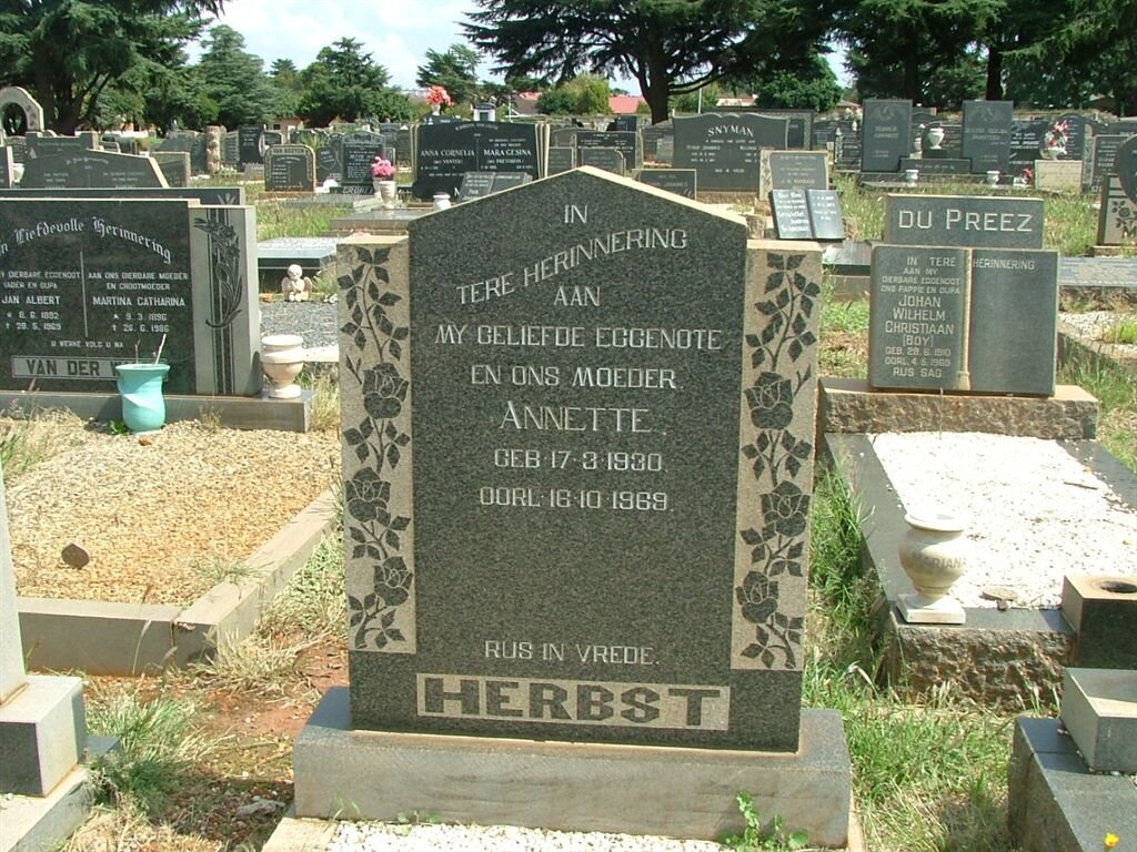 HERBST Annette 1930-1969