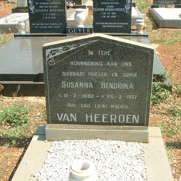 HEERDEN Susanna Hendrika, van 1882-1977