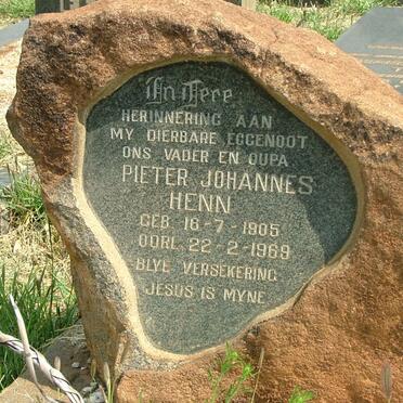 HENN Pieter Johannes 1905-1969 