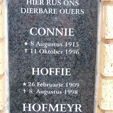 HOFMEYR Hoffie 1909-1998 &amp; Connie 1915-1996