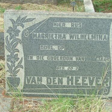 HEEVER Megritha Wilhelmina, van den ?