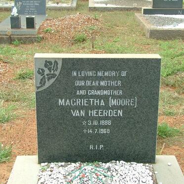 HEERDEN Magrietha, van nee MOORE 1988-1968