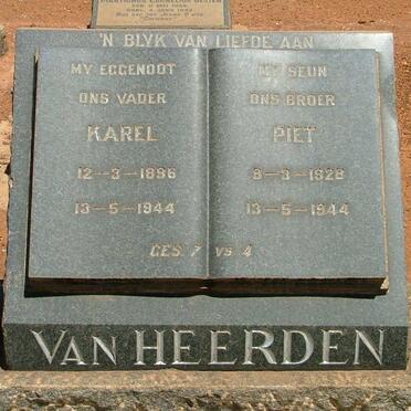 HEERDEN Karel, van 1896-1944 :: VAN HEERDEN Piet 1928-1944