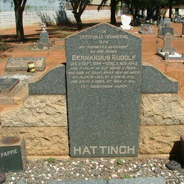 HATTINGH Bernardus Rudolf 1884-1943