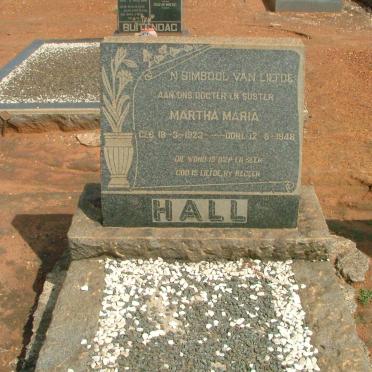 HALL Martha Maria 1923-1948