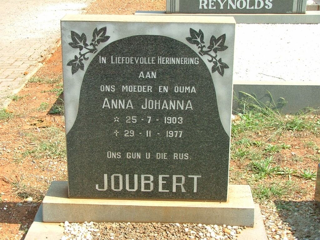 JOUBERT Anna Johanna 1903-1977