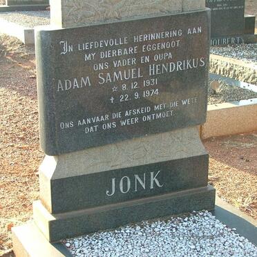 JONK Adam Samuel Hendrikus 1931-1974