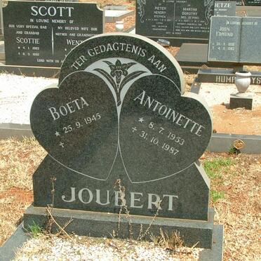 JOUBERT Boeta 1945- &amp; Antoinette 1953-1987