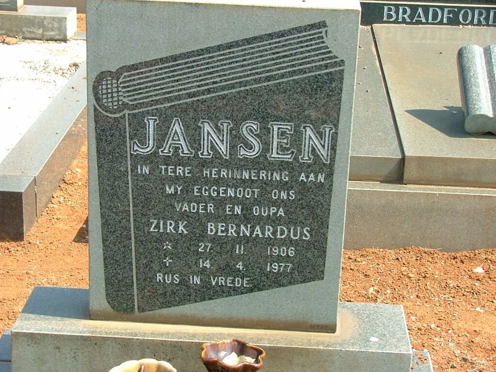 JANSEN Zirk Bernadus 1906-1977