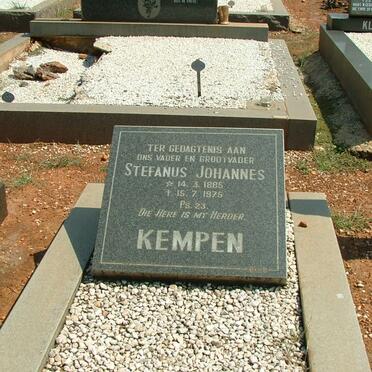 KEMPEN Stefanus Johannes 1885-1975