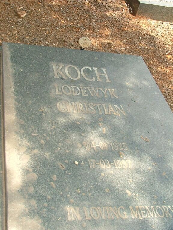 KOCH Lodewyk Christian 1925-1997