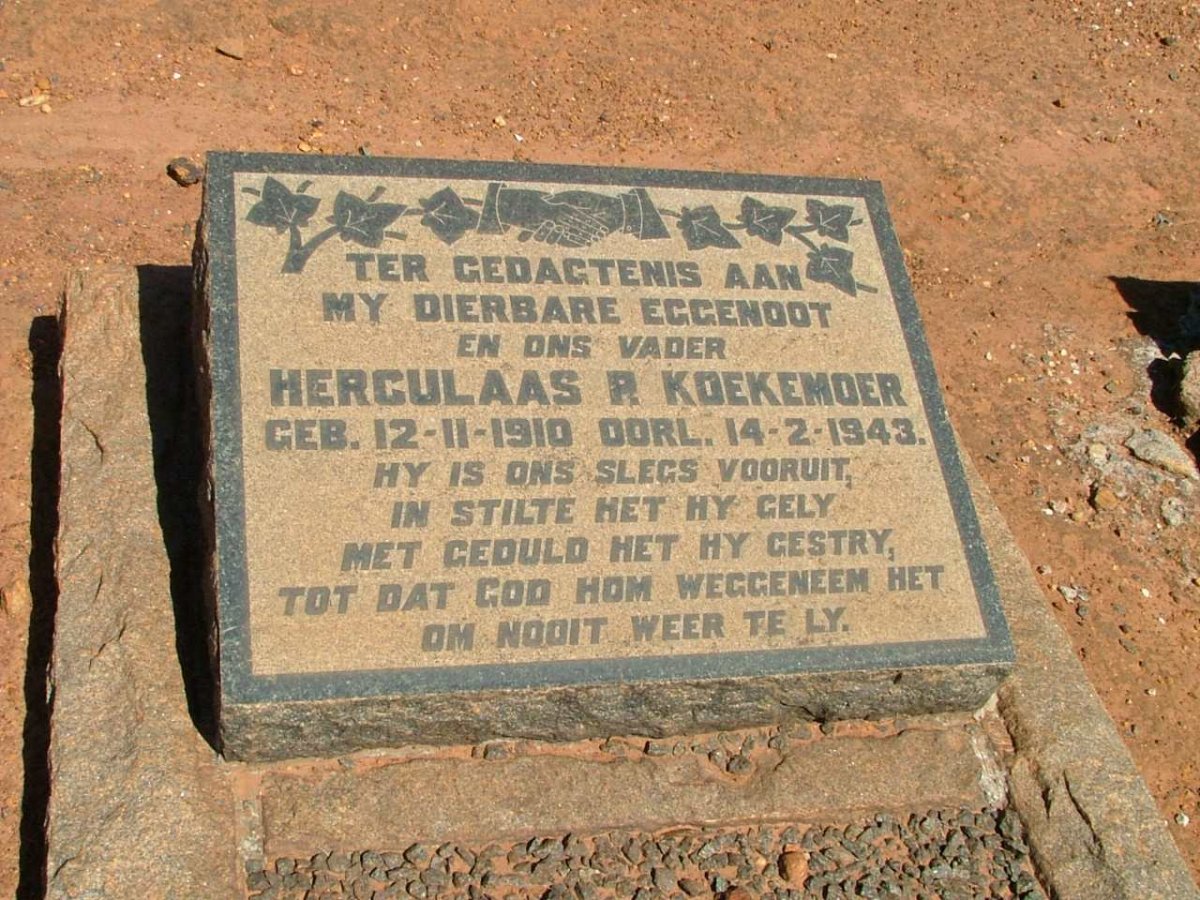 KOEKEMOER  Herculaas P. 1910-1943