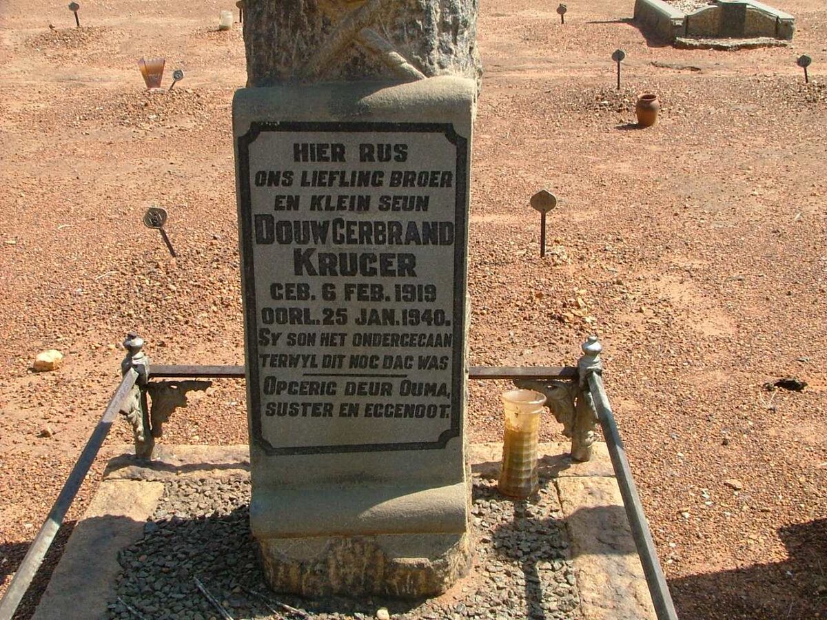 KRUGER Douw Gerbrand 1919-1940