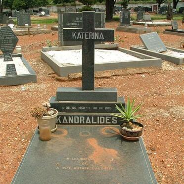 KANDRALIDES Katerina 1950-1989