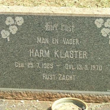 KLASTER Harm 1929-1970