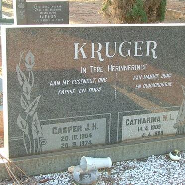 KRUGER Casper J.H. 1904-1974 &amp; Catharina W.L. 1909-1988