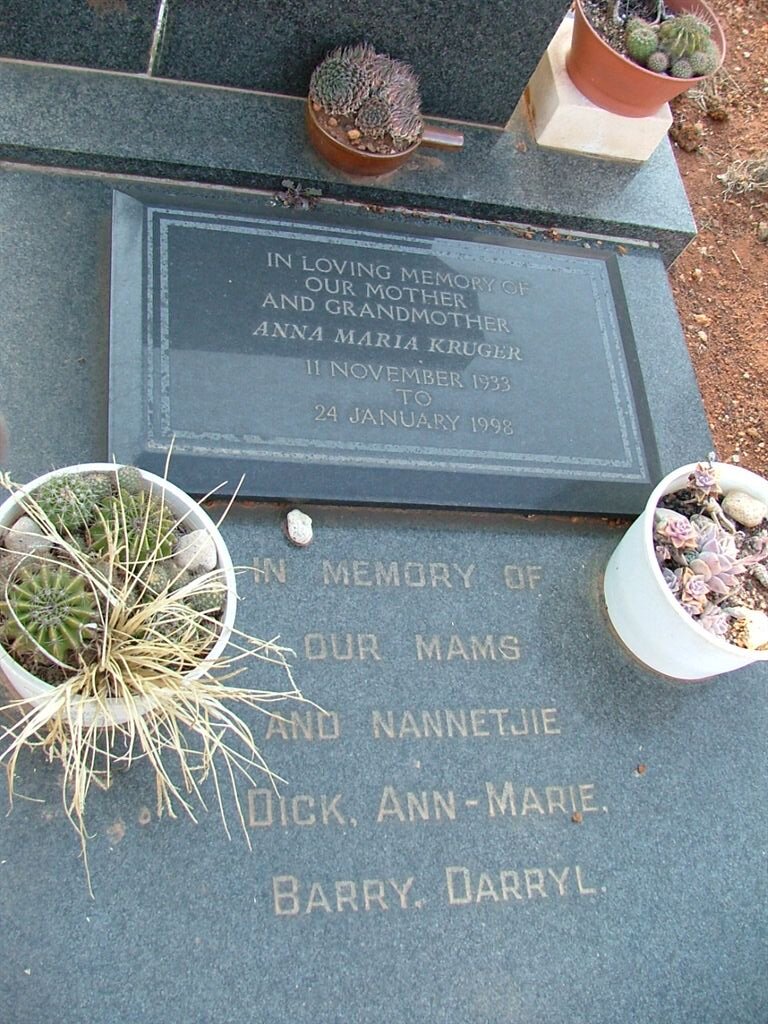 KRUGER Anna Maria 1933-1998