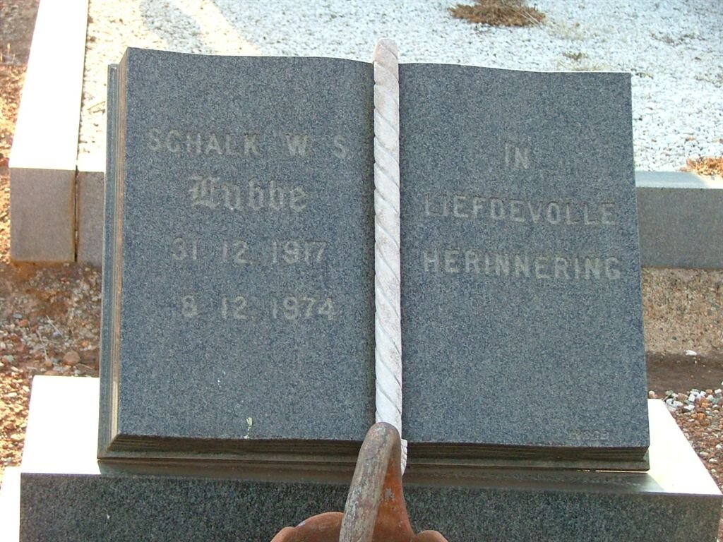 LUBBE Schalk W.S. 1917-1974