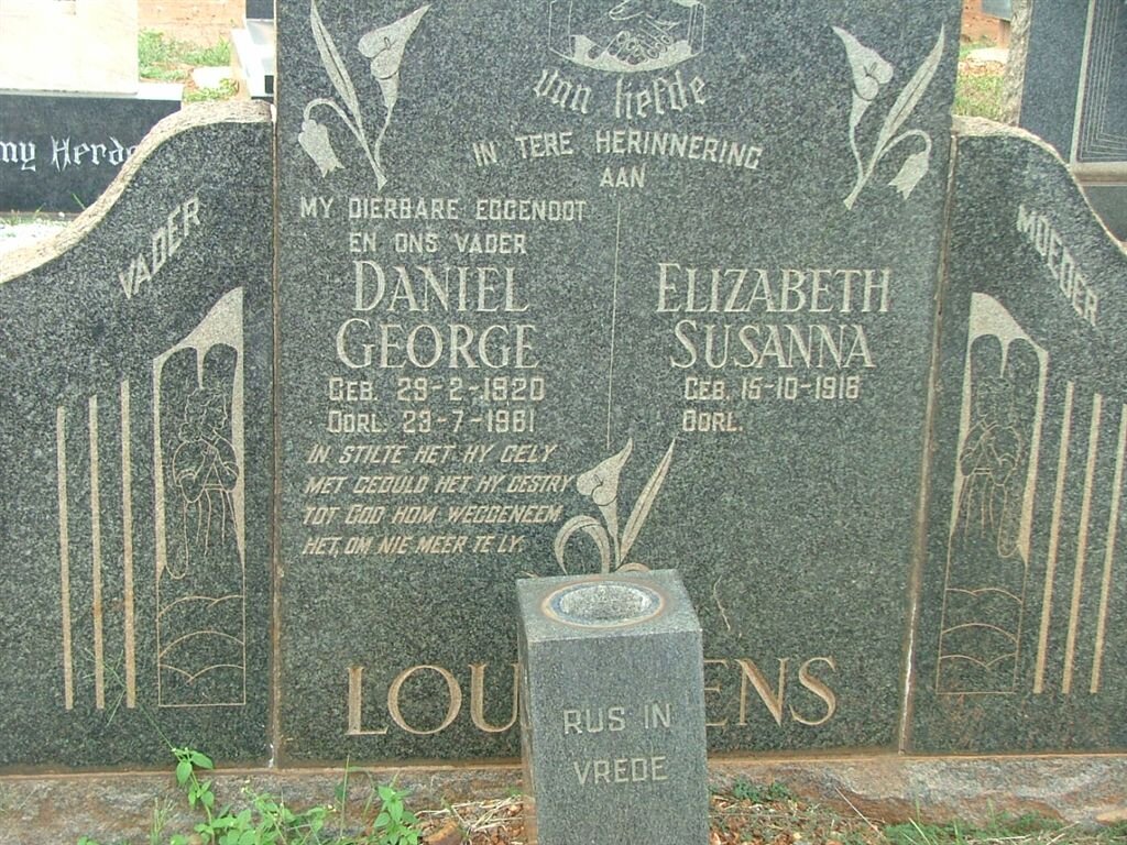 LOURENS Daniel George 1920-1961