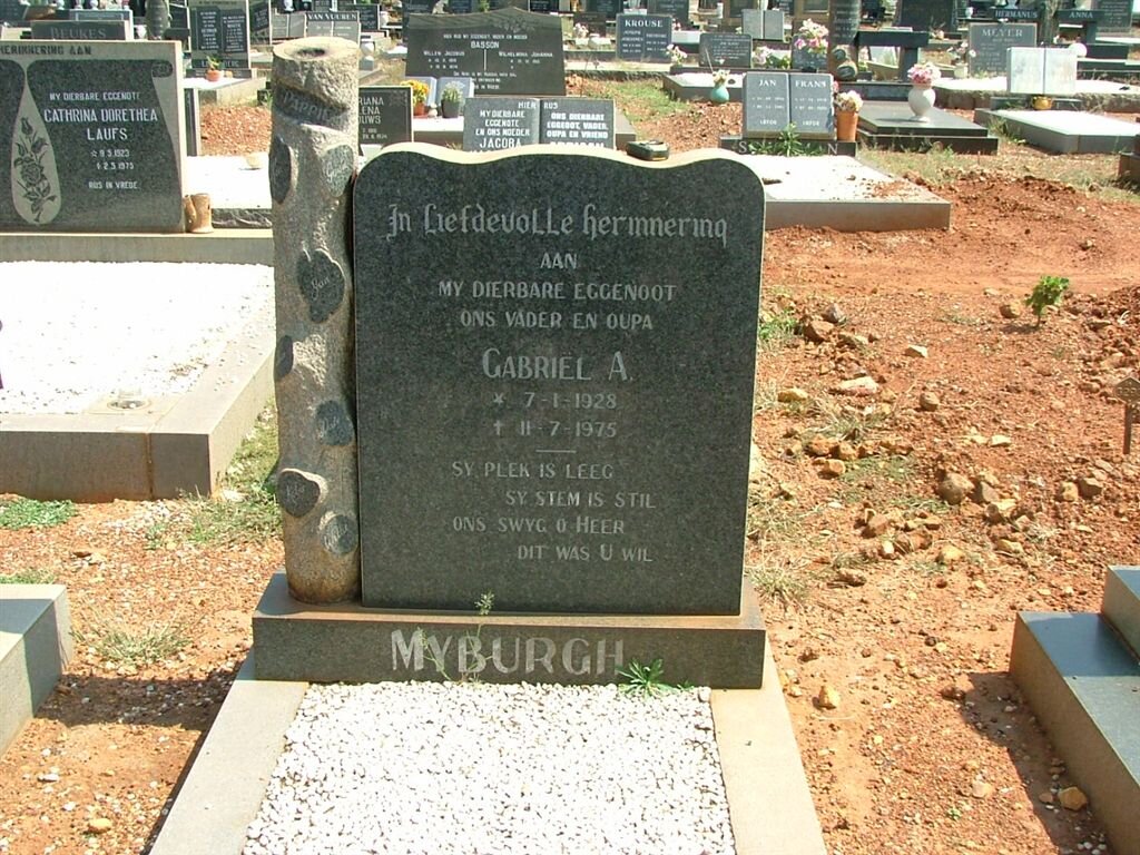 MYBURGH Gabriel A. 1928-1975