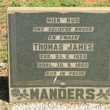 MANDERS Thomas James 1925-1960