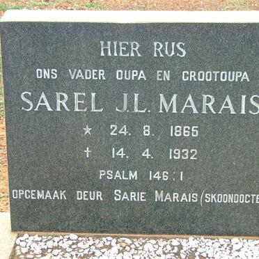 MARAIS Sarel J.L. 1865-1932