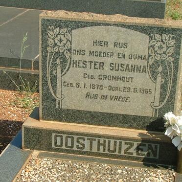 OOSTHUIZEN Hester Susanna nee CROMHOUT 1878-1965