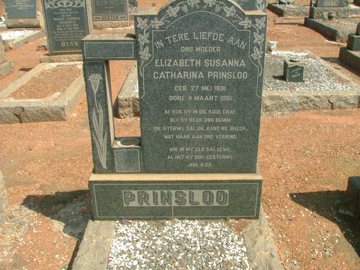 PRINSLOO Elizabeth Susanna Catharina 1891-1951