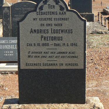 PRETORIUS Andries Lodewikus 1900-1945