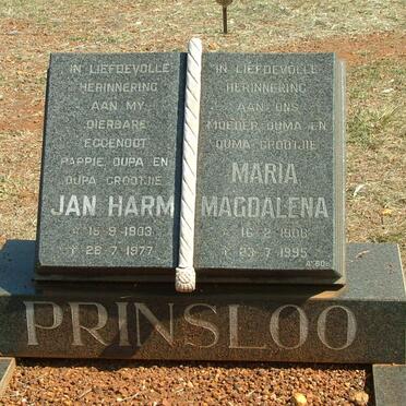 PRINSLOO Jan Harm 1903-1977 &amp; Maria Magdalena 1908-1995