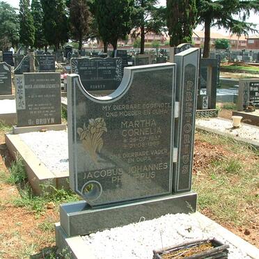 PRETORIUS Jacobus Johannes Philippus 1933- &amp; Martha Cornelia 1937-1999