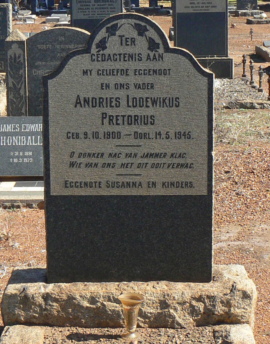 PRETORIUS Andries Lodewikus 1900-1945