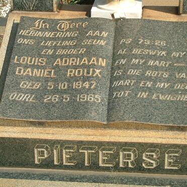 PIETERSE Louis Adriaan Daniël Roux 1947-1965