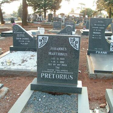 PRETORIUS Johannes Marthinus 1908-1992