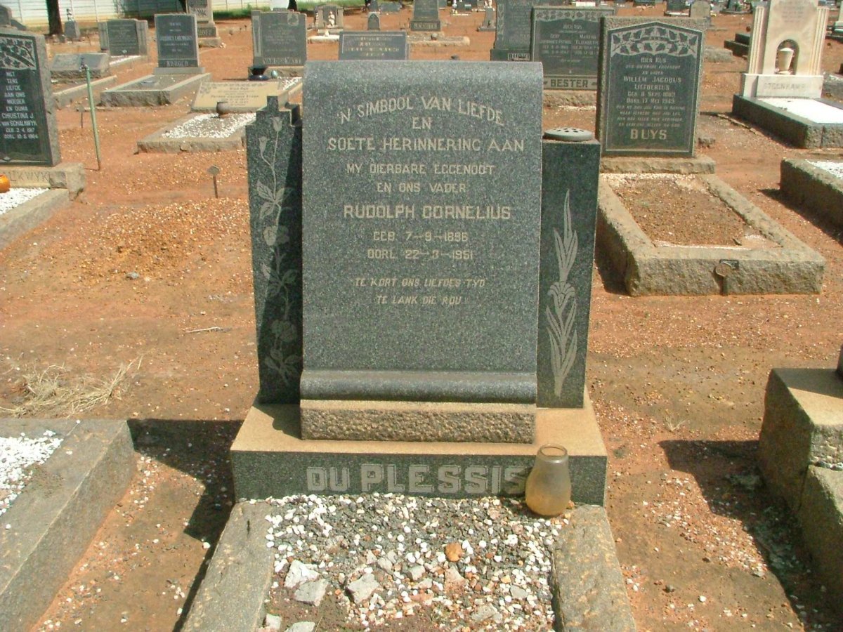 PLESSIS Rudolph Cornelius, du 1896-1951