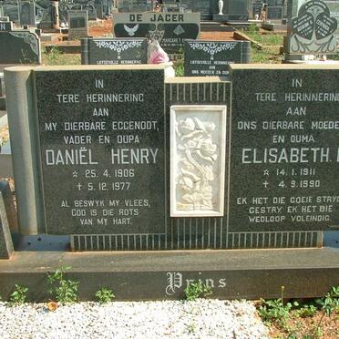 PRINS Daniël Henry 1906-1977 &amp; Elizabeth F. 1911-1990