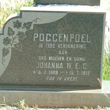 POGGENPOEL Johanna W.E.C. 1888-1972